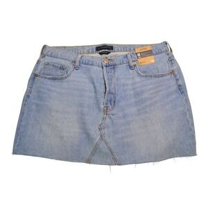 AERO Aeropostale High Rise Denim Mini Skirt Light Wash Women's Size 16